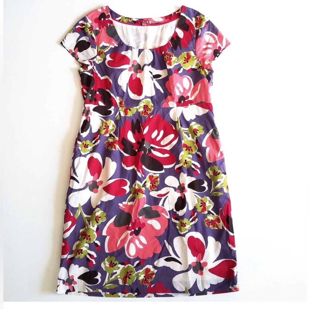 Boden cotton dress with floral print Size 10L / 10 Long